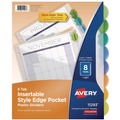 Office Jansan | Avery 11293 11.25 in. x 9.25 in. 8-Tab Insertable Style Edge Tab Plastic 1-Pocket Dividers - Translucent (1-Set) image number 0