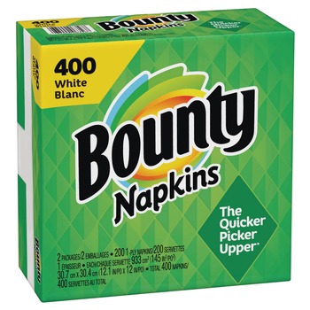 Bounty 12.1 in. x 12 in. 2-Ply Quilted Napkins - White (4/Carton)