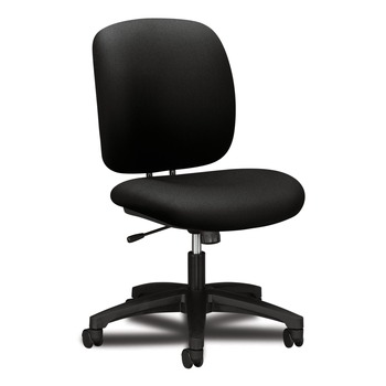 HON Comfortask 17 in. to 22 in. Seat Height Center-Tilt Task Chair with 300 lb. Capacity - Black Seat/Back/Black Base