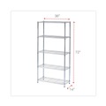 Tool Storage Accessories | Alera ALESW853614SR 36 in. x 14 in. x 72 in. 5-Shelf Residential Wire Shelving - Silver image number 1