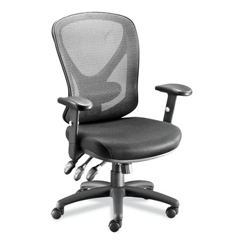 Alera 15 in. - 18.82 in. Seat Height Aeson Series Multifunction Task Chair Supports Up to 275 lbs. - Black