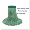 New Year New Savings! Save $25 off $150 | Boardwalk BWK502GNEA 5 in. Super Loop Cotton/Synthetic Fiber Wet Mop Head - Medium, Green image number 5