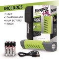 Office Jansan | Energizer ENYPHH62 Rechargeable Lithium-Ion Pro Series Handheld High CRI Flashlight with 6 AAA Batteries - Gray/Green image number 3