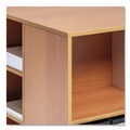 Utility Carts | Durable 311347 20.79 in. x 23.31 in. x 29.45 in. 6 Shelves Wood Flexible Multi-Functional Cart for Office Storage - Beech image number 1