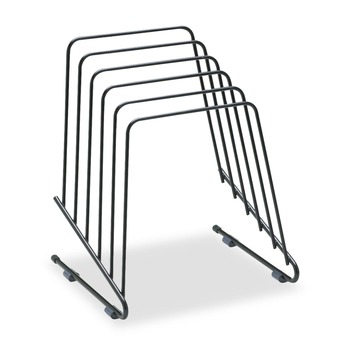 Fellowes Mfg Co. 7.25 in. x 6 in. x 8.25 in. 5 Sections Letter to Legal Size Files Wire Step File II - Black