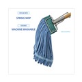 Mops | Boardwalk BWKMWTMBCT Microfiber Looped-End Wet Mop Head - Medium, Blue (12/Carton) image number 7