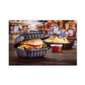 Food Trays, Containers, and Lids | Pactiv Corp. YCNB06000000 EarthChoice 5.75 in. x 5.95 in. x 3.1 in. Microwavable MFPP Plastic Hinged Lid Container With SmartLock - Black (400/Carton) image number 4