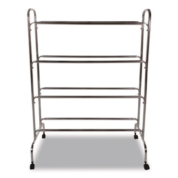 Champion Sports BRC4 17 in. x 41 in. x 53 in. 132 lb Capacity Powder-Coated Ball Cart - Silver