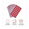 Office Jansan | Universal UNV40103 0.75 in. Diameter Self-Adhesive Removable Color-Coding Labels - Red (28/Sheet, 36 Sheets/Pack) image number 5