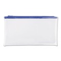  | Universal UNV69025 11 in. x 6 in. Zippered Wallets/Cases - Clear/Blue (2/Pack) image number 1