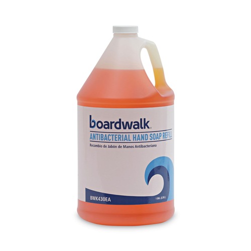 Hand Soaps | Boardwalk 1887-04-GCE00 1 gal. Bottle Antibacterial Liquid Soap - Clean Scent (4/Carton) image number 0