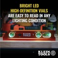 Levels | Klein Tools 935RBLT Water/Impact Resistant Lighted Torpedo Level with Magnet, 3 Vials and V-Groove image number 5
