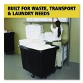 Trash & Waste Bins | Rubbermaid Commercial FG461600BLA 119.7 gal. 500 lbs. Capacity Plastic/Metal Cube Truck - Black image number 12