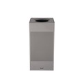 Trash & Waste Bins | Rubbermaid Commercial FGSC14EPLSM 16 gal. Designer Line Silhouettes Steel Waste Receptacle - Silver Metallic image number 0