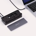 Office Jansan | Verbatim 32174 15-in-1 256GB Vi3000 SSD Audio/DisplayPort/HDMI/Micro SD/RJ45/SD/USB-A/USB-C USB-C Pro Docking Station - Gray image number 3