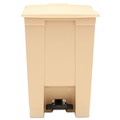 Trash Cans | Rubbermaid Commercial FG614400BEIG 12 Gallon Indoor Utility Step-On Plastic Waste Container - Beige image number 0