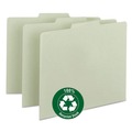 File Folders | Smead 50334 1/3-Cut Tab 8.5 in. x 11 in. Recycled Blank Top Tab File Guides - Green (100/Box) image number 4