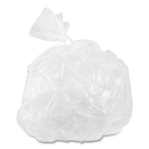 Trash Bags | Inteplast Group VALH3860N16 High-Density 60 Gallon 14 Microns 38 in. x 58 in. Commercial Can Liners - Clear (200-Piece/Carton) image number 0