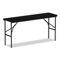  | Alera ALEFT726018BK 59.88 in. W x 17.75 in. D x 29.13 in. H Rectangular Wood Folding Table - Black image number 0