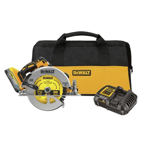 Circular Saws | Dewalt DCS570H1 20V MAX XR Brushless Lithium-Ion 7-1/4 in. Cordless Circular Saw Kit (5 Ah) image number 0