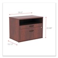 Alera ALELS583020MC Open Office Series 29.5 in. x 19.13 in. x 22.88 in. Low File Cabient Credenza - Medium Cherry image number 2