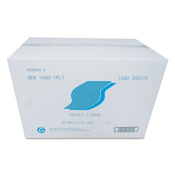 GEN 1-Ply Small Roll Septic-Safe Bath Tissue - White (60 Rolls/Carton)