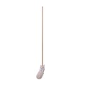 Mops | Boardwalk BWK120C 54 in. Natural Wood Handle/Deck Mops with #20 White Cotton Head image number 2