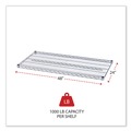  | Alera ALESW584824SR Industrial Wire Shelving 48 in. x 24 in. Extra Wire Shelves - Silver (2-Piece/Carton) image number 3