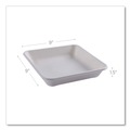 Food Trays, Containers, and Lids | Eco-Products EP-SCS9TNFA 47 oz 9 x 9 x 1.5 Vanguard Worldview Renewable and Compostable Sugarcane Take-Out Containers - White (200/Carton) image number 5