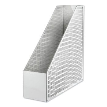 Artistic Urban Collection 3.5 in. x 10 in. x 11.5 in. Punched Metal Magazine File - White