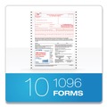 Office & Office Supplies | Adams 2202 8 x 11 Two-Part Carbonless 1096 Tax Form for Dot Matrix Printers (10/Pack) image number 1