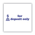 Stamps & Stamp Supplies | ACCUSTAMP2 035601 1.63 in. x 0.5 in. FOR DEPOSIT ONLY Pre-Inked Shutter Stamp - Blue image number 2