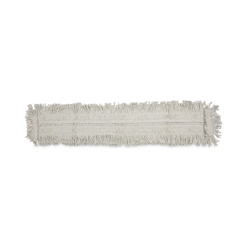 Office Jansan | Boardwalk BWK1648 48 in. x 5 in. Disposable Cotton/Synthetic Fiber Mop Head - White image number 0