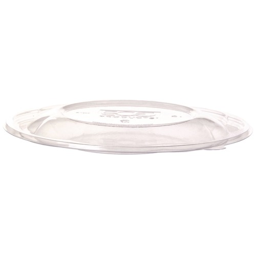 Labor Day Sale! Save $30 off $199! | Eco-Products EP-SBS64LID Salad Bowl Lids for 64 oz. Squat 9.5 in. Diameter Plastic Salad Bowls - Clear (300/Carton) image number 0