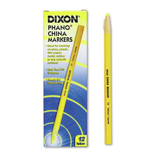 Markers | Dixon X00073 China Marker - Yellow (1-Dozen) image number 0