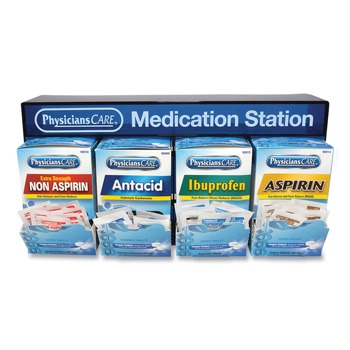 PhysiciansCare Medication Station - Aspirin/Ibuprofen/Non Aspirin Pain Reliever/Antacid