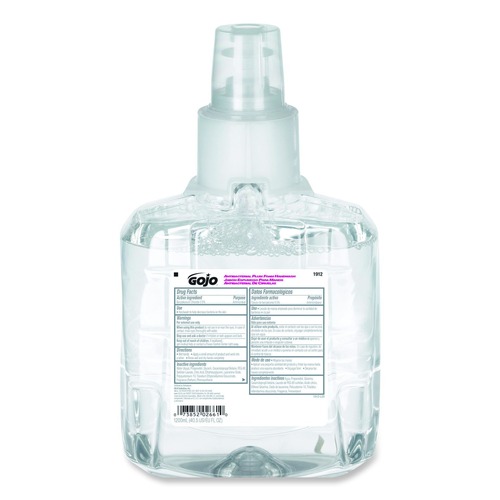 Hand Soaps | GOJO Industries 1912-02 1200 ml Antibacterial Foam Handwash Refill for LTX-12 Dispenser - Plum Scent image number 0
