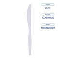 Cutlery | Boardwalk BWK KNIFEMWPS Mediumweight Polystyrene Cutlery Knife - White (1000/Carton) image number 8