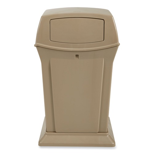 Trash & Waste Bins | Rubbermaid Commercial FG843088BEIG Ranger 35-Gallon Fire-Safe Structural Foam Square Container (Beige) image number 0