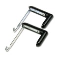 Office Jansan | Quartet 7502 Adjustable Cubicle Hangers for 1.5 in. - 3 in. Thick Partition Walls - Aluminum/Black (2/Set) image number 0