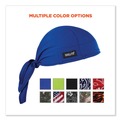Cooling Gear | Ergodyne 12481 Chill-Its 6615 One Size Fits Most High-Performance Bandana Doo Rag with Terry Cloth Sweatband - Blue image number 4