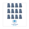 Office Jansan | Boardwalk BWK2016B #16 Cut-End Standard Head Cotton/Synthetic Fiber Mop Head - Blue (12/Carton) image number 3
