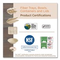 Food Trays, Containers, and Lids | World Centric CT-SC-20L-LF 6.7 in. x 8.7 in. x 1.7 in. 20 oz. Sugarcane Fiber Laminated Fiber Containers - Natural (400/Carton) image number 2