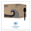 Cutlery | Boardwalk BWKTSHWPSBIW Heavyweight Wrapped Polystyrene Teaspoon Cutlery - Black (1000/Carton) image number 4