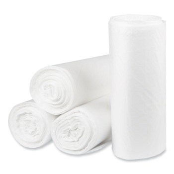 Pitt Plastics 37 in. x 50 in. 1.35 mil 44 gal. Eco Strong Plus Can Liners - Natural (100/Carton)