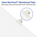 Office Jansan | Avery 01419 11 in. x 8.5 in. 26-Tab S Avery Style Preprinted Legal Exhibit Side Tab Index Dividers - White (25/Pack) image number 1