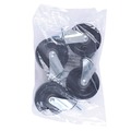  | Alera SW690004 4 in. Wheel Grip Ring K Stem Optional Casters for Wire Shelving - Gray/Black (4/Set) image number 3