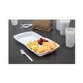 Food Trays, Containers, and Lids | Dart 90HT3R 9 in. x 9.4 in. x 3 in. 8 oz. 3-Compartment Foam Hinged Lid Container - White (200/Carton) image number 5