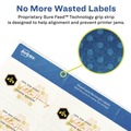 Office Jansan | Avery 04224 1.25 in. x 2.38 in. Dissolvable Labels with Sure Feed - White (90/Pack) image number 3