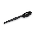 Cutlery | Dixie TM507 Heavy Mediumweight Plastic Polystyrene Cutlery Teaspoons - Black (1000/Carton) image number 3